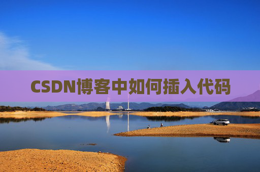 CSDN博客中如何插入代码